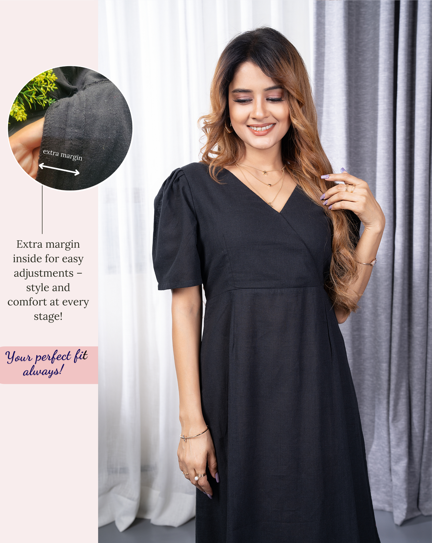 Black Swan Cotton Short Dress