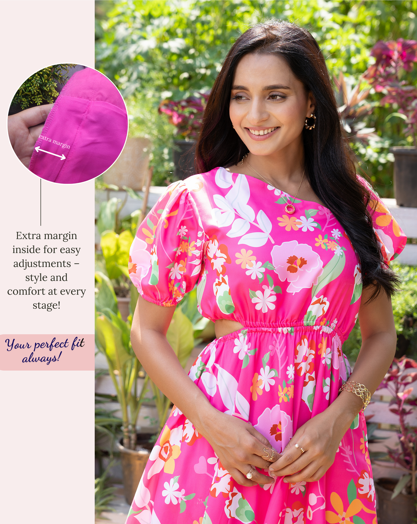 Pink Bubble Gum Midi Dress