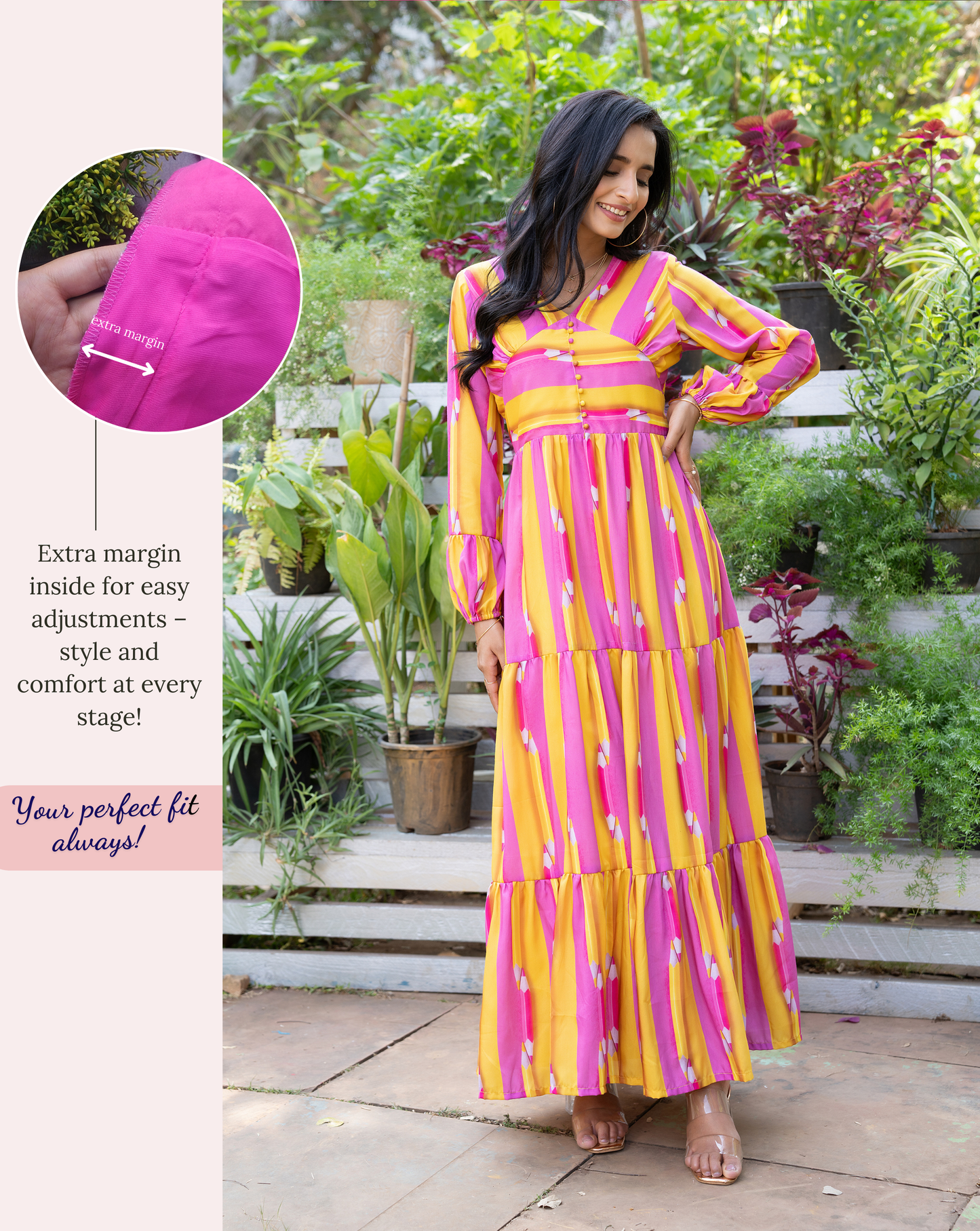 Pencil Crayon Long Dress