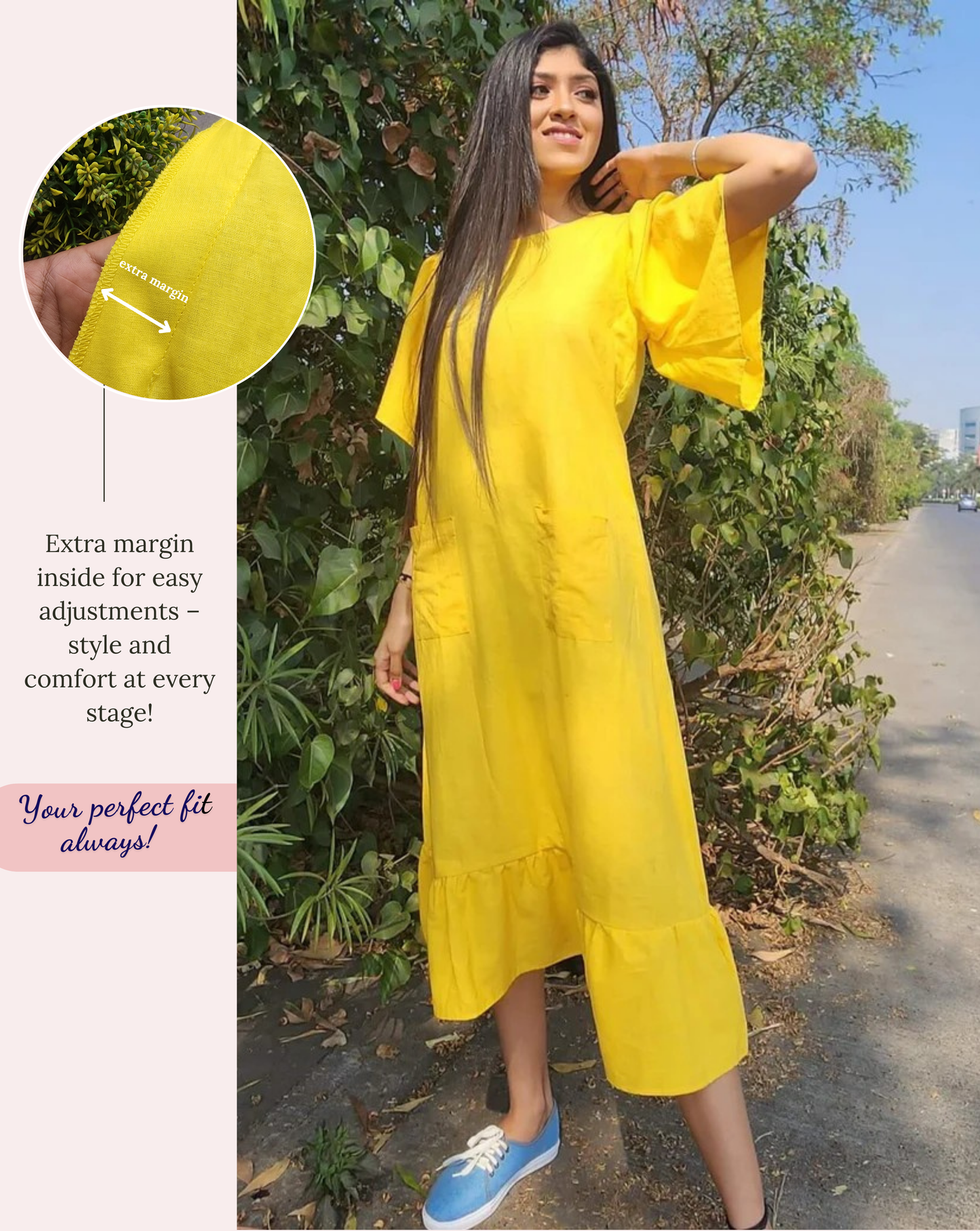 Mango Yellow Midi Dress