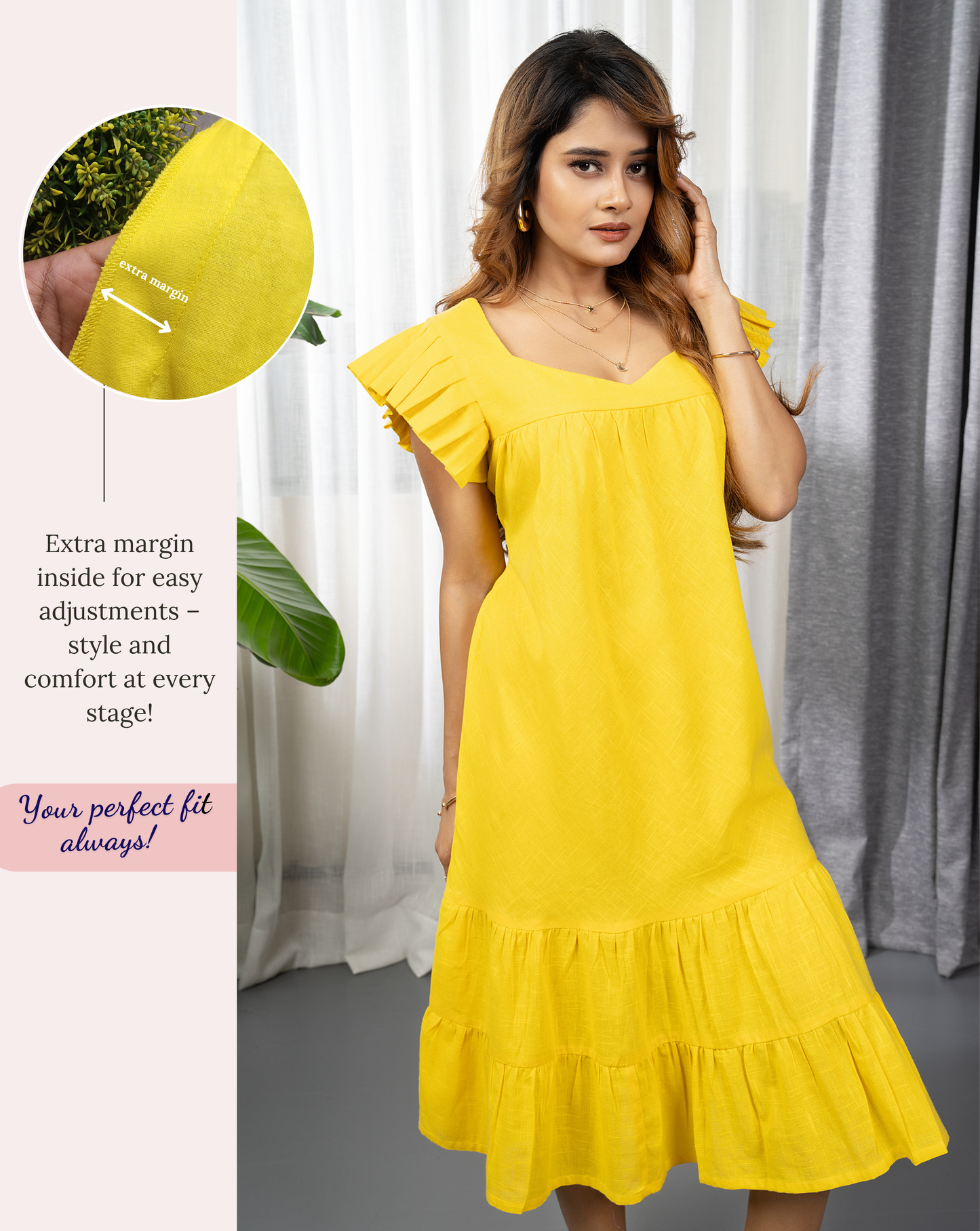 Sunshine Yellow Cotton Dress