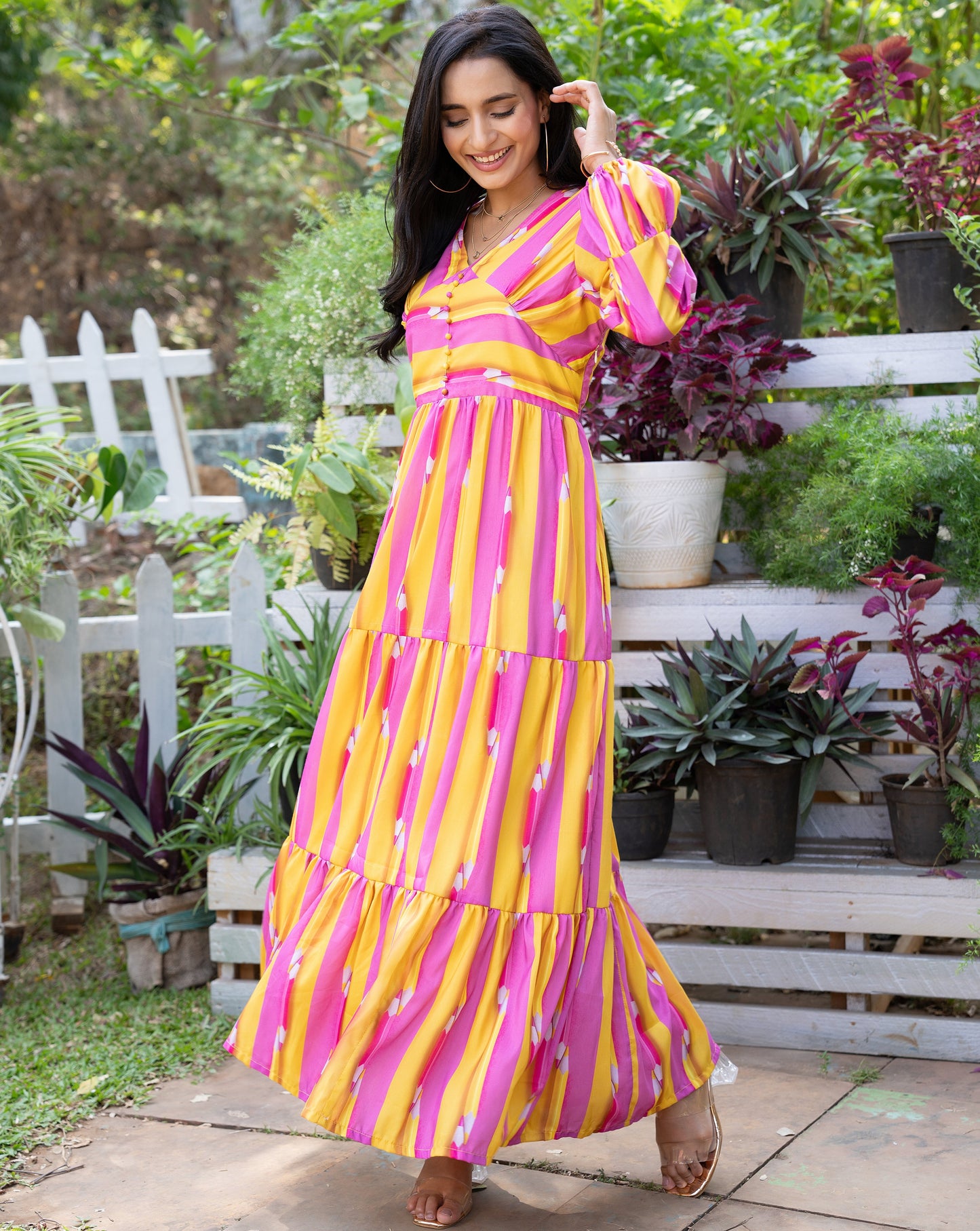 Pencil Crayon Long Dress