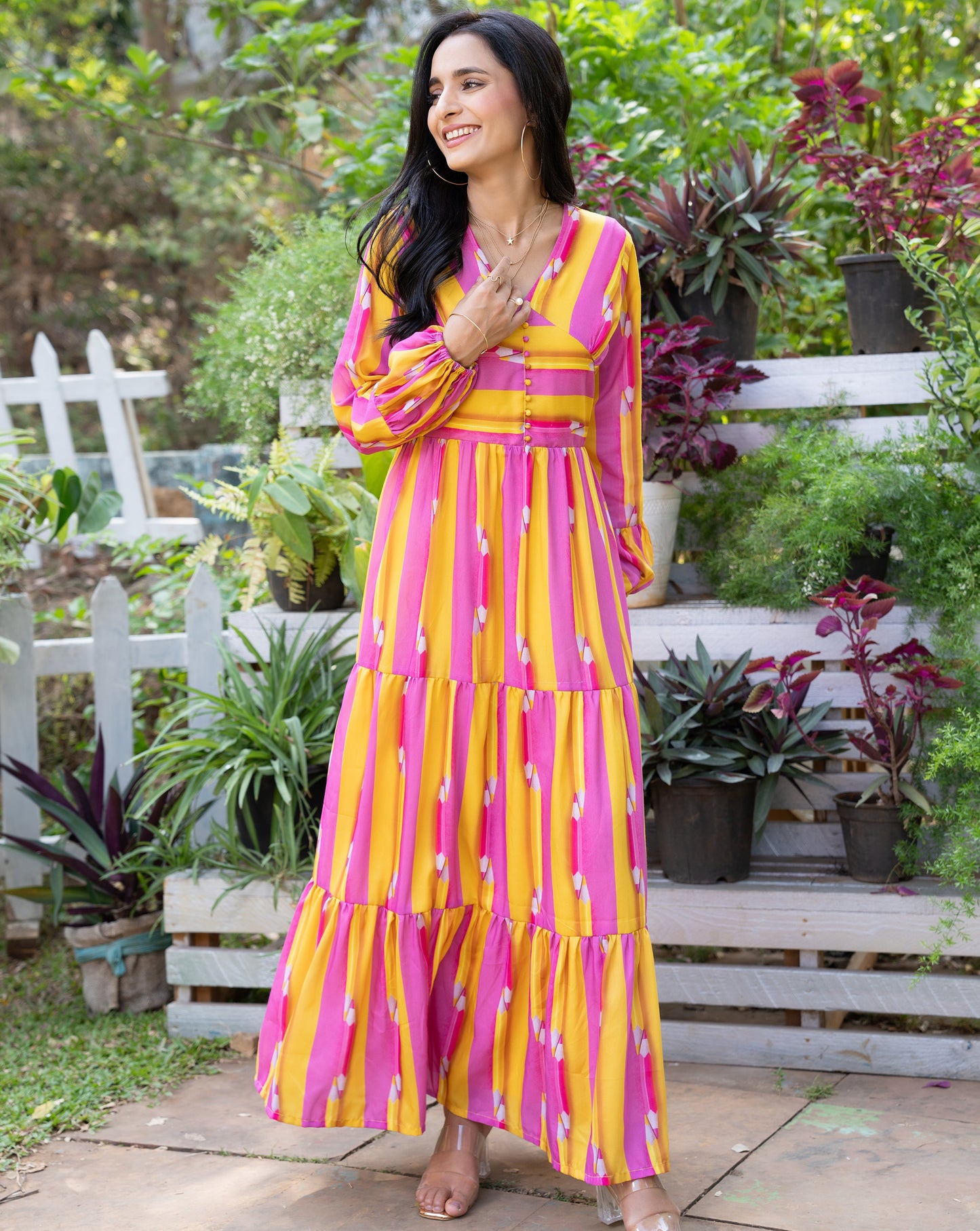 Pencil Crayon Long Dress