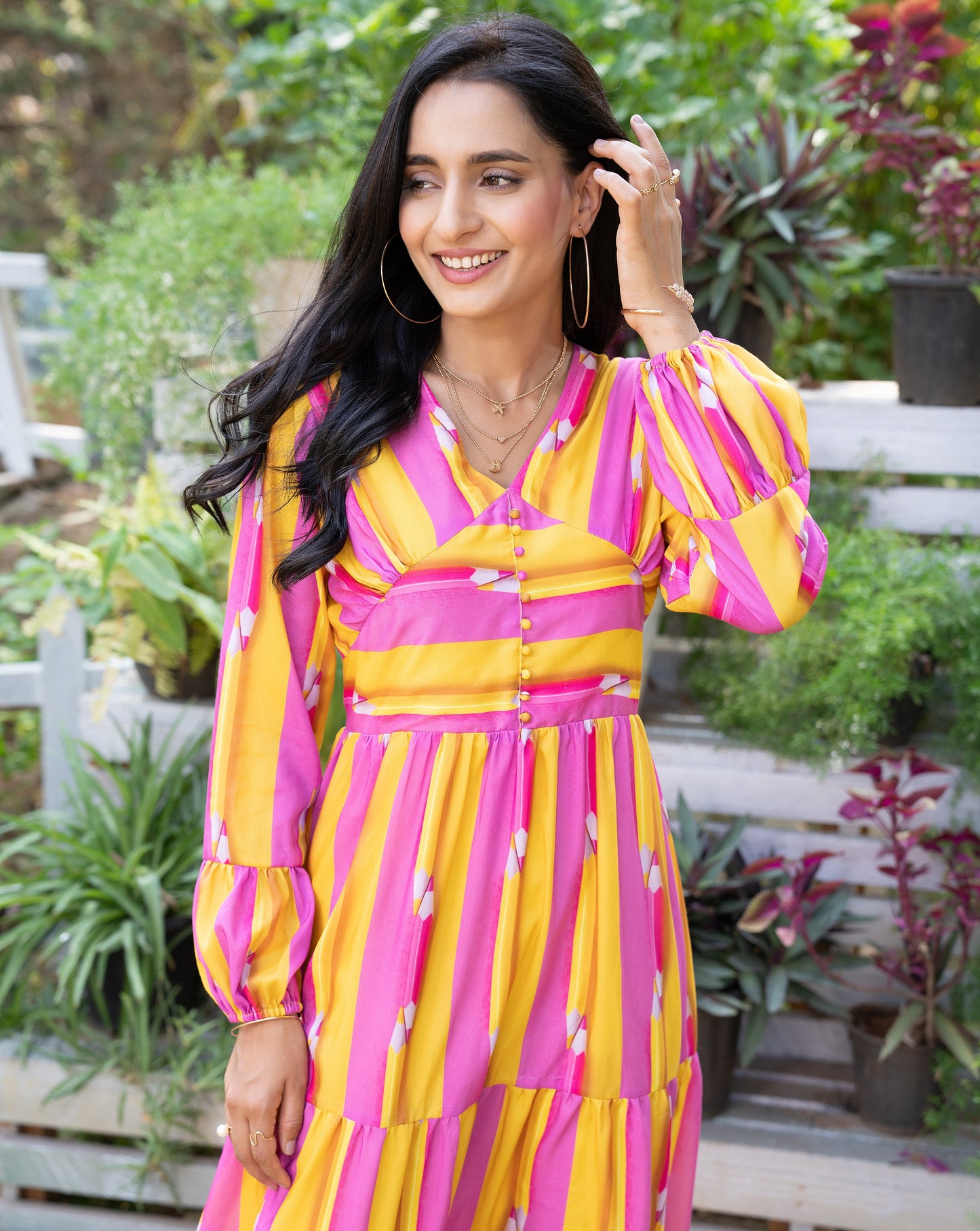 Pencil Crayon Long Dress