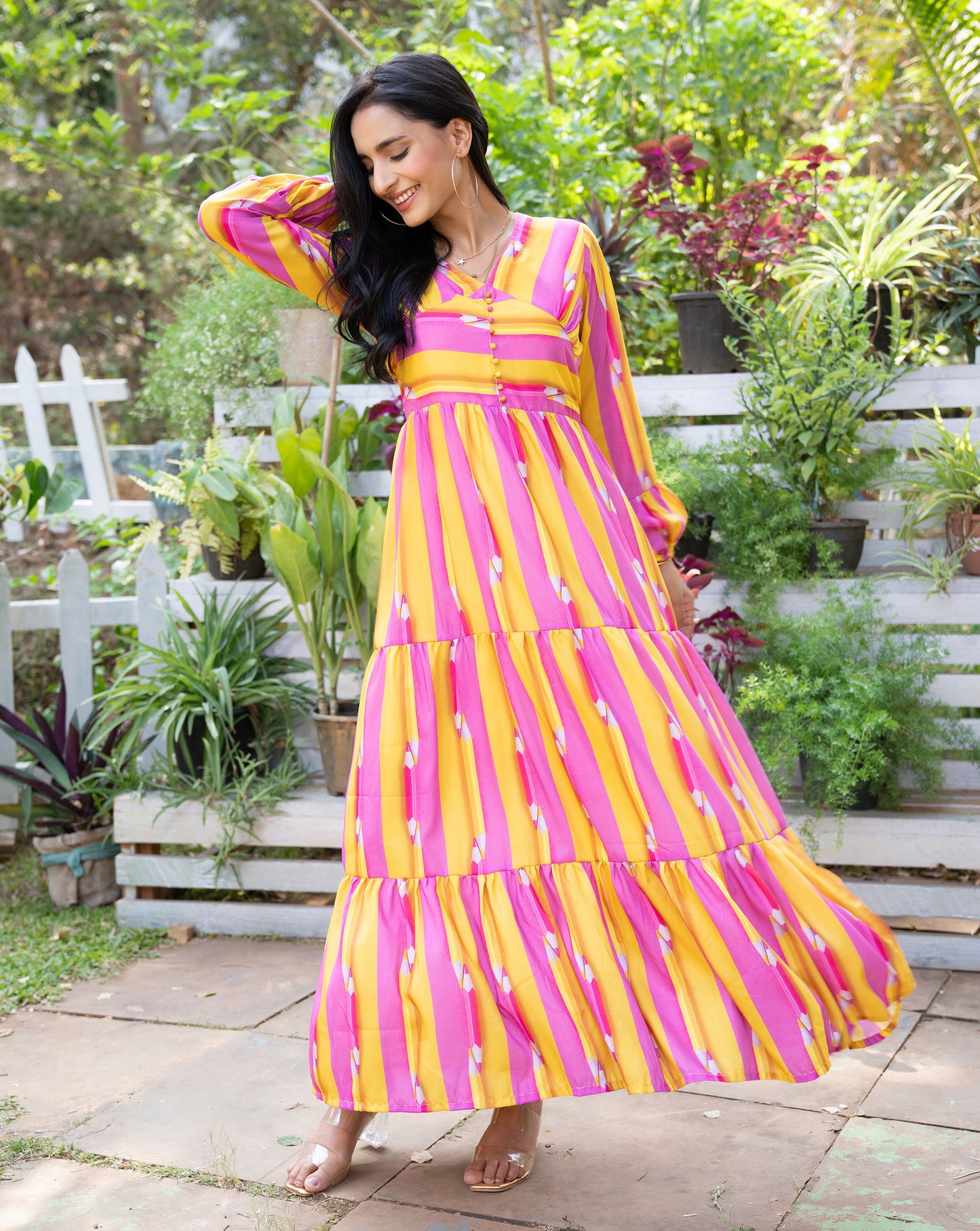 Pencil Crayon Long Dress
