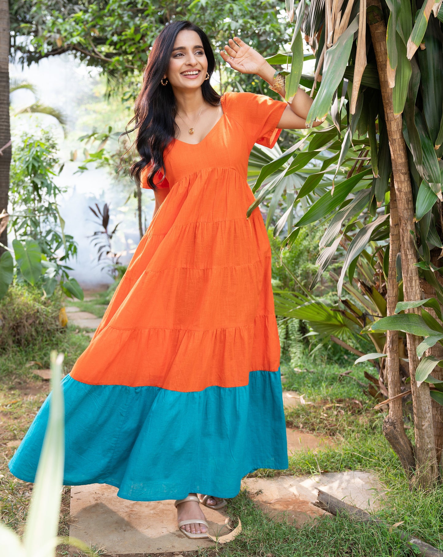 Sunset Blue Long Dress