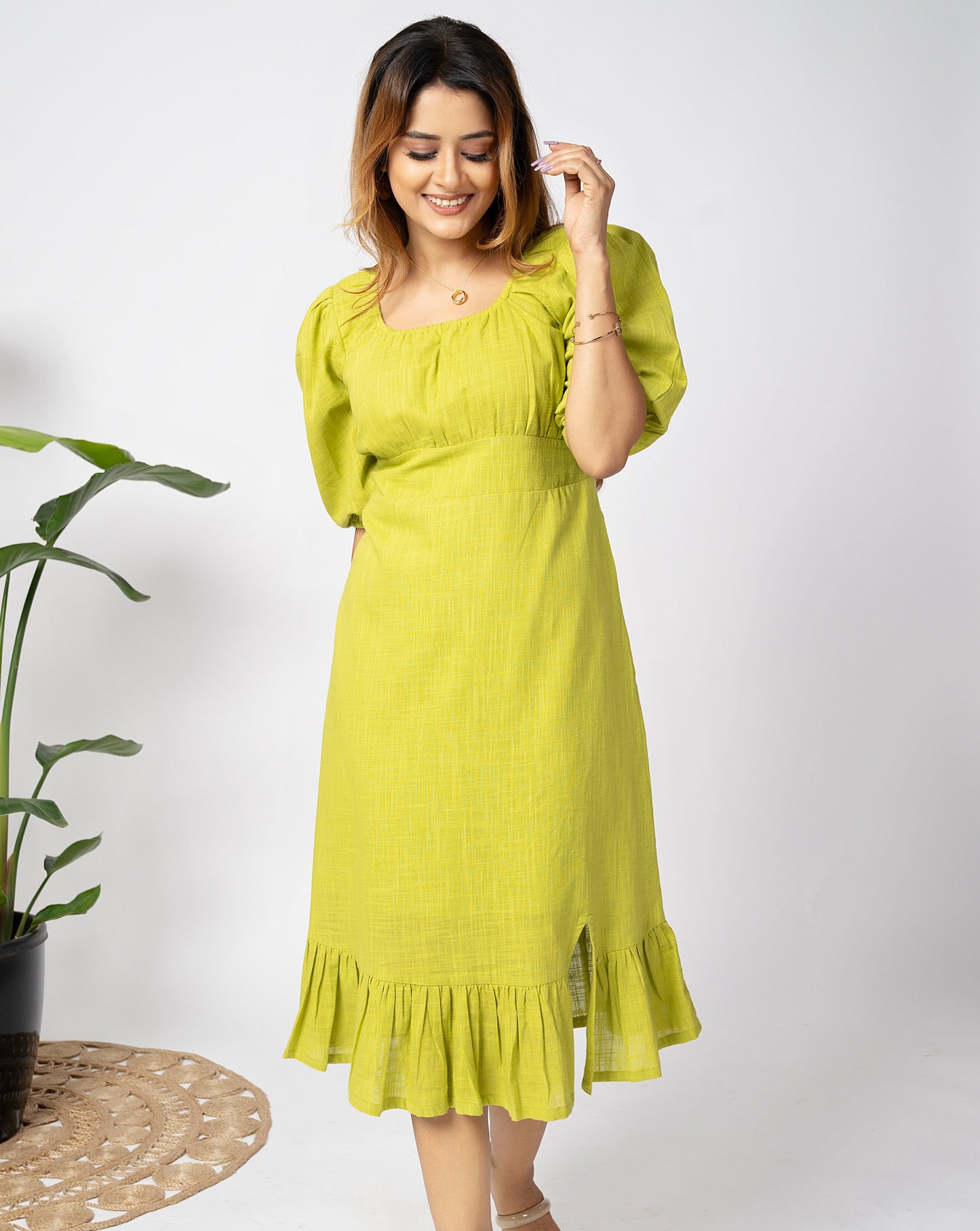 Green Meadow Midi Dress