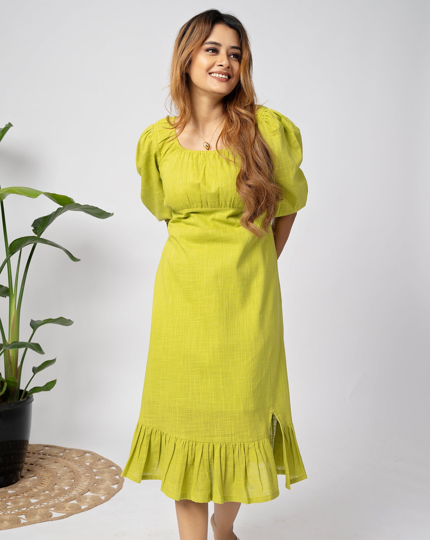 Green Meadow Midi Dress