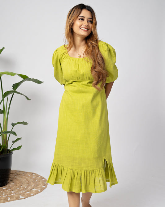 Green Meadow Midi Dress