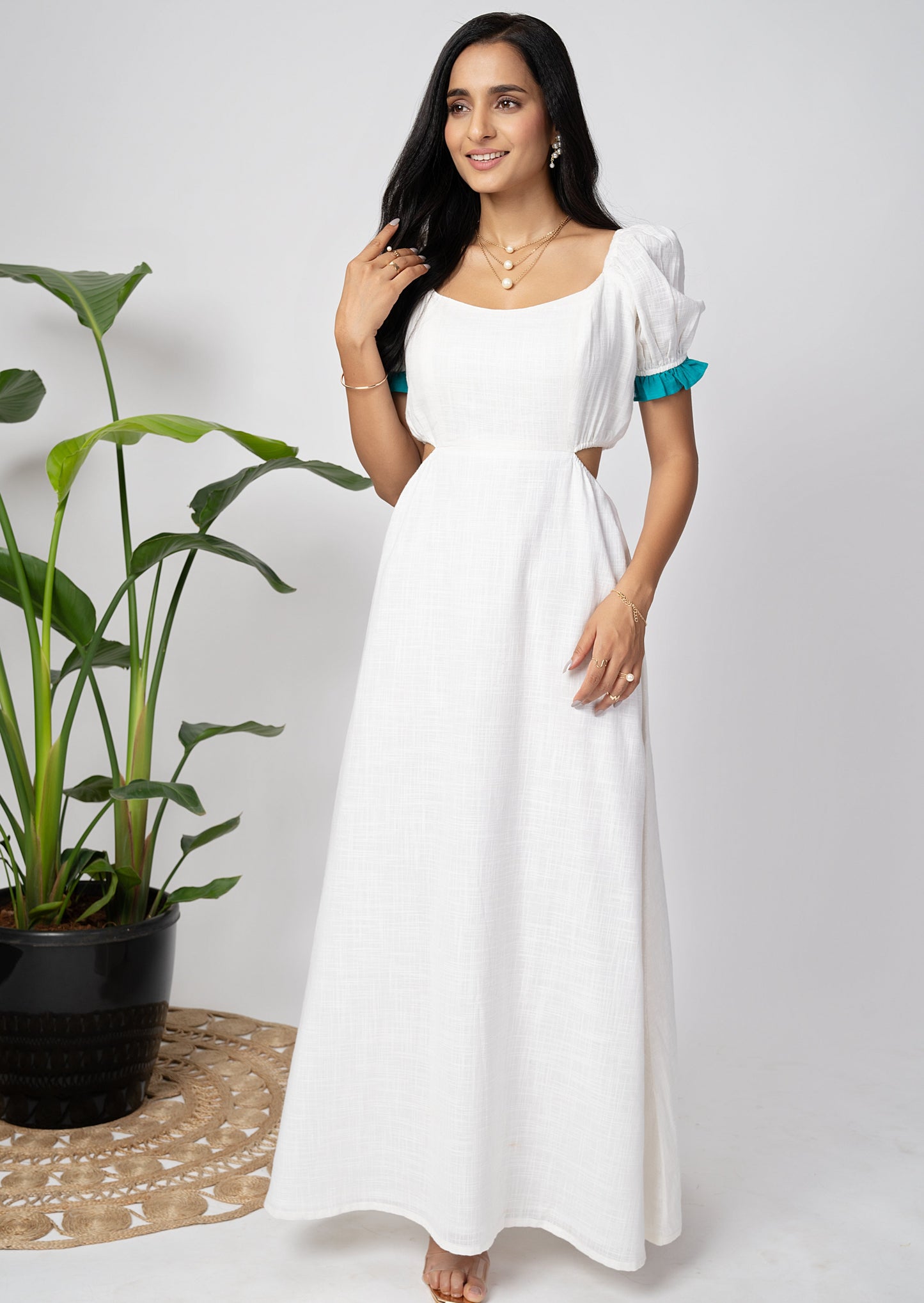 Crystal White Long Dress