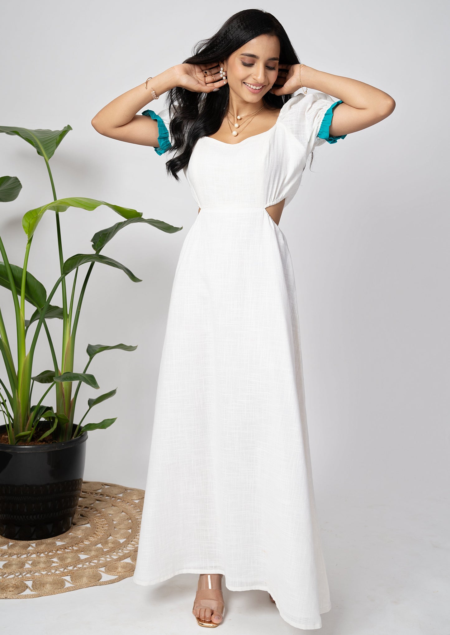 Crystal White Long Dress
