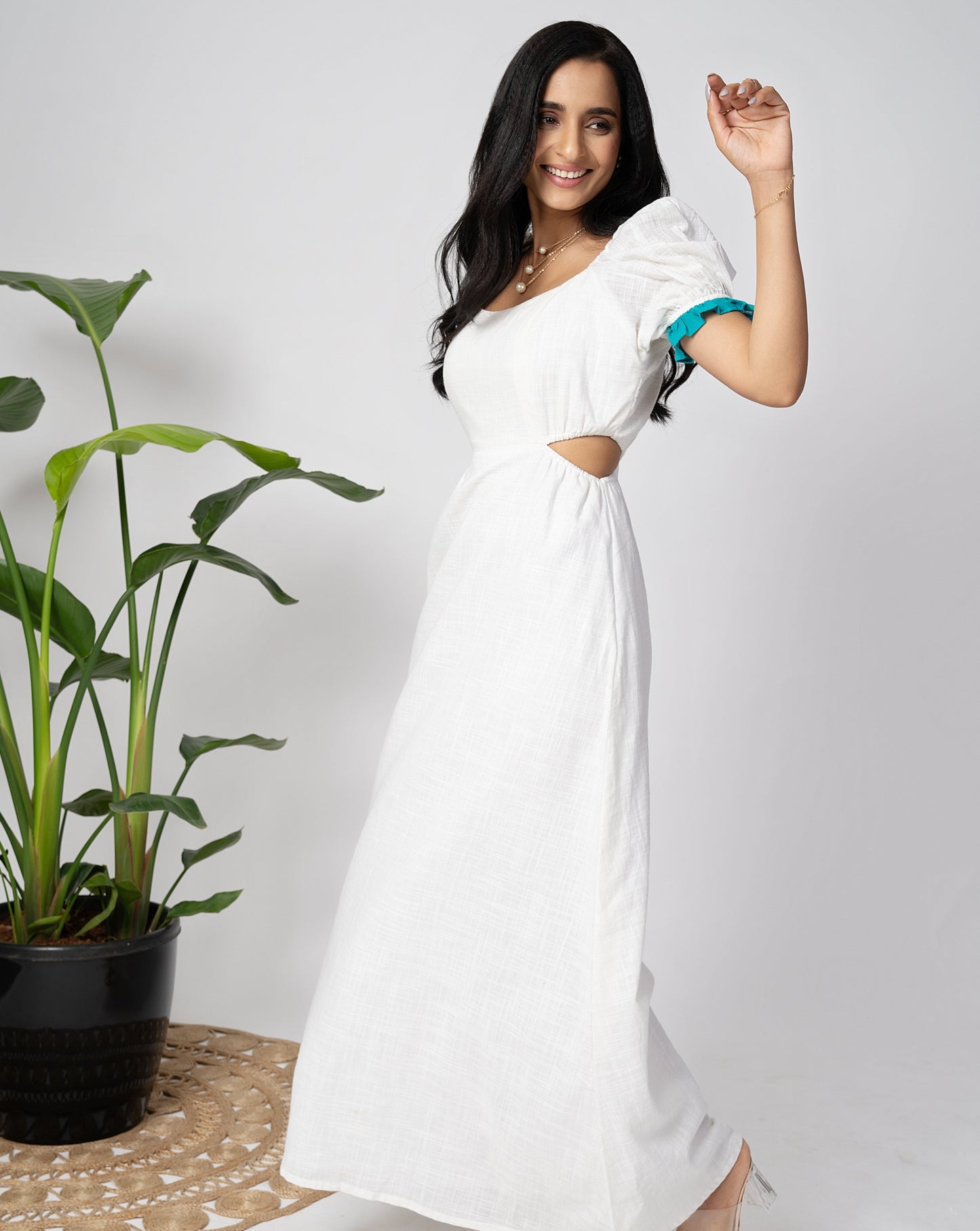 Crystal White Long Dress