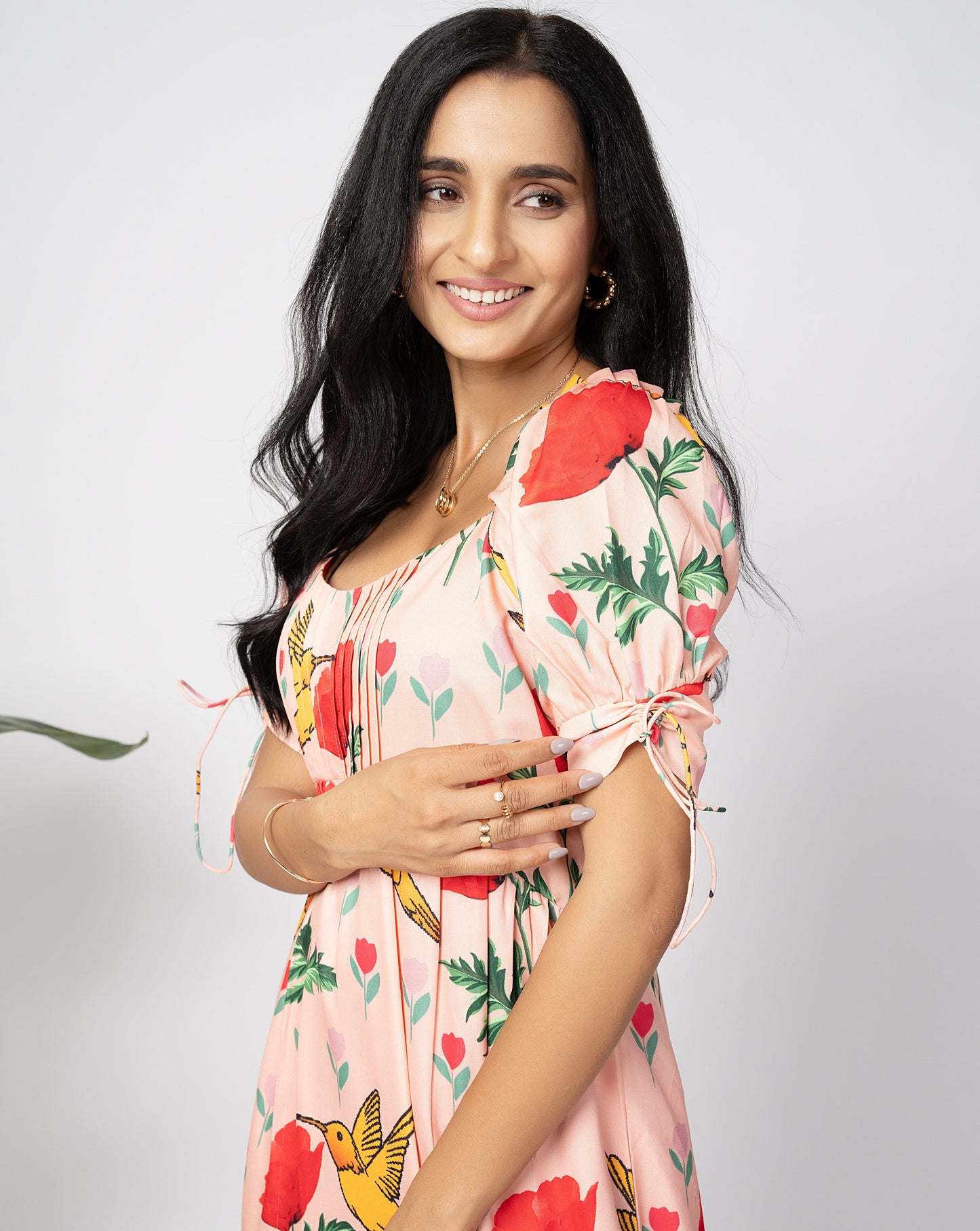 Peachy Birdy Long Dress