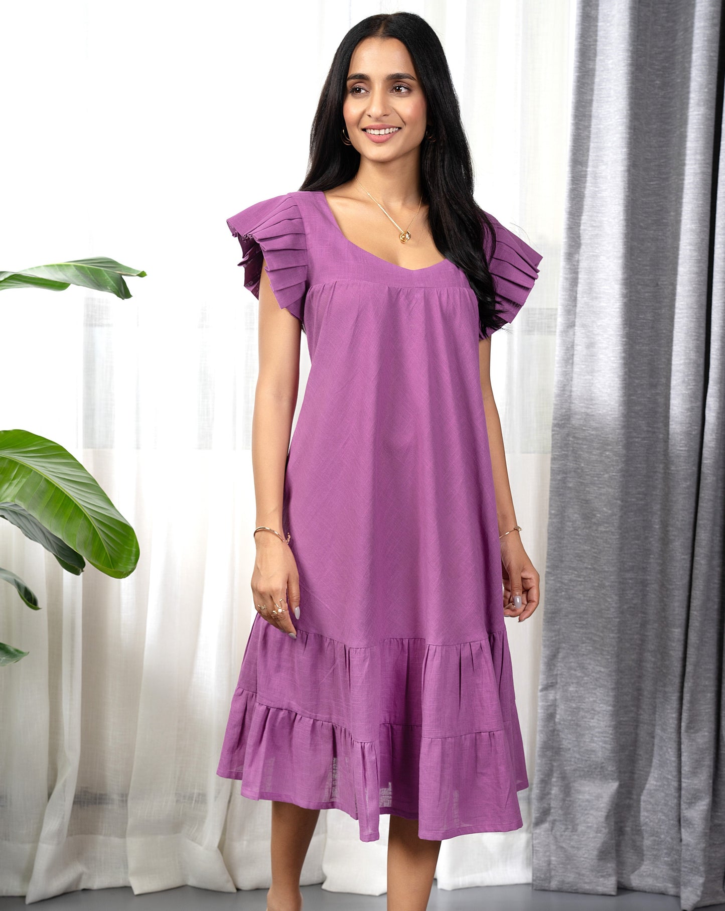 Purple Haze Midi Dress