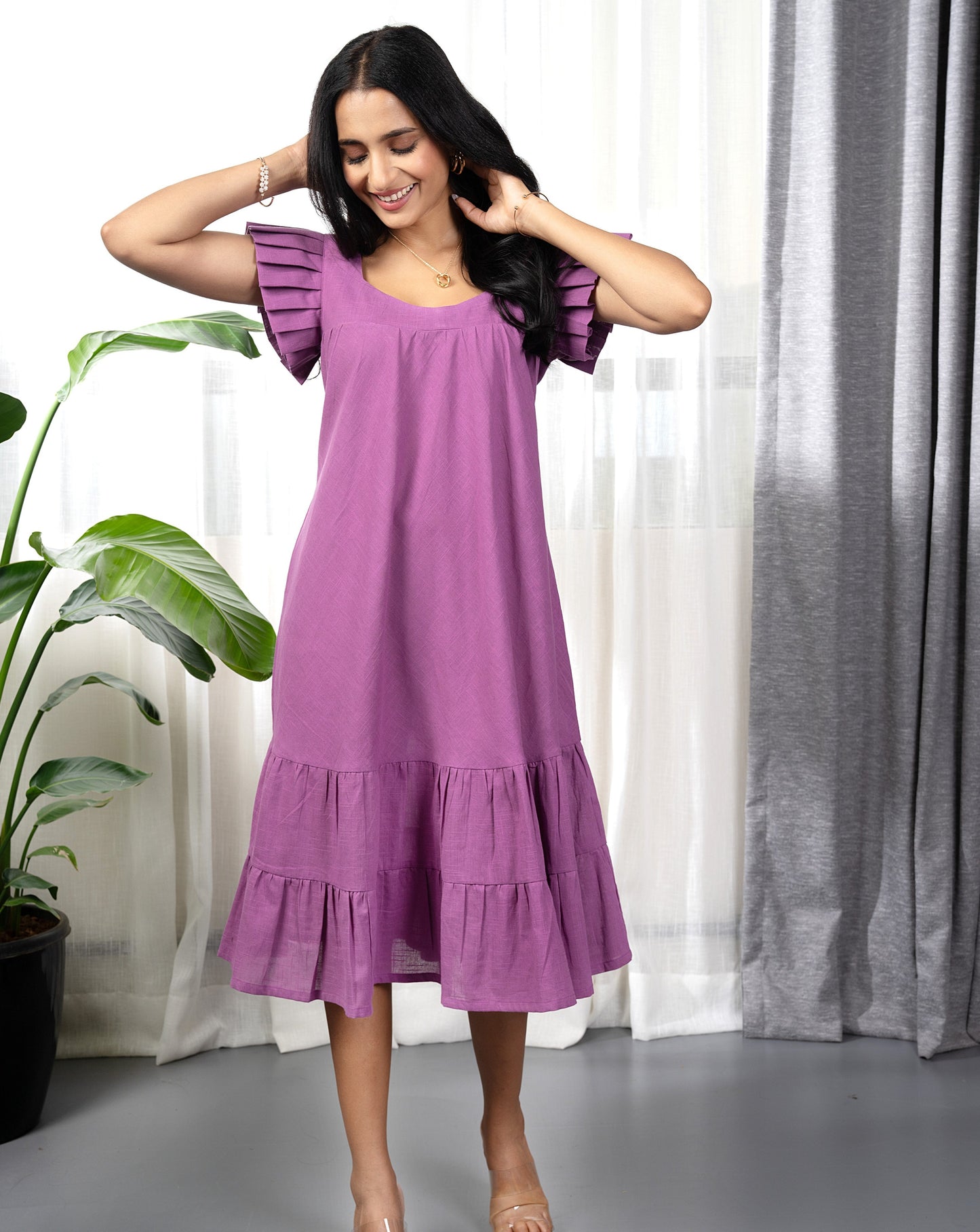 Purple Haze Midi Dress
