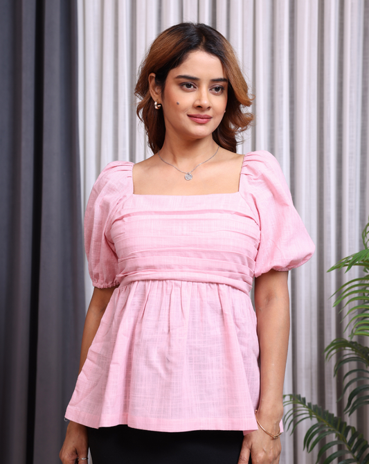 Cotton Candy Peplum Top