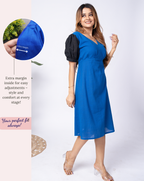 Midnite Blue Cotton Short Dress