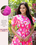 Pink Bubble Gum Midi Dress
