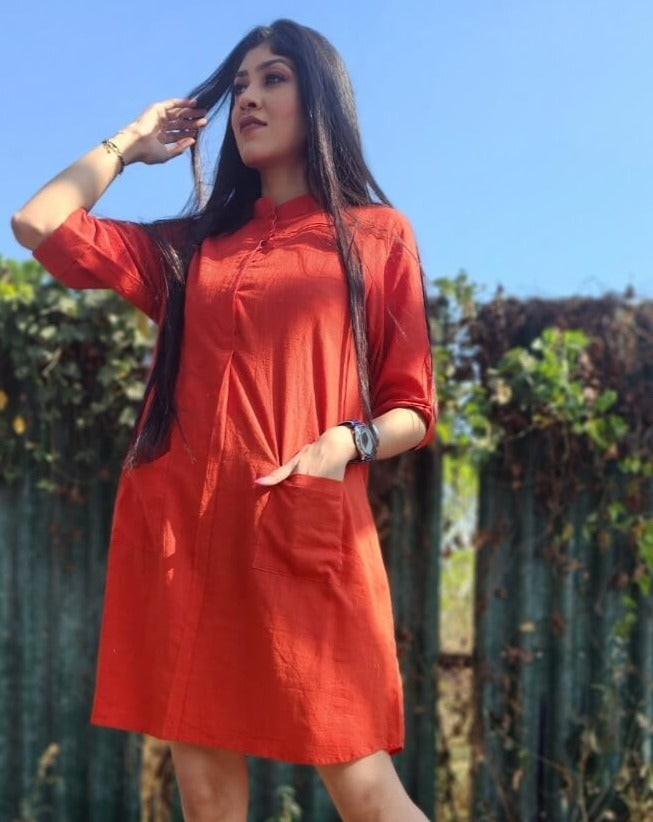 Khaadi Short Dresses Red