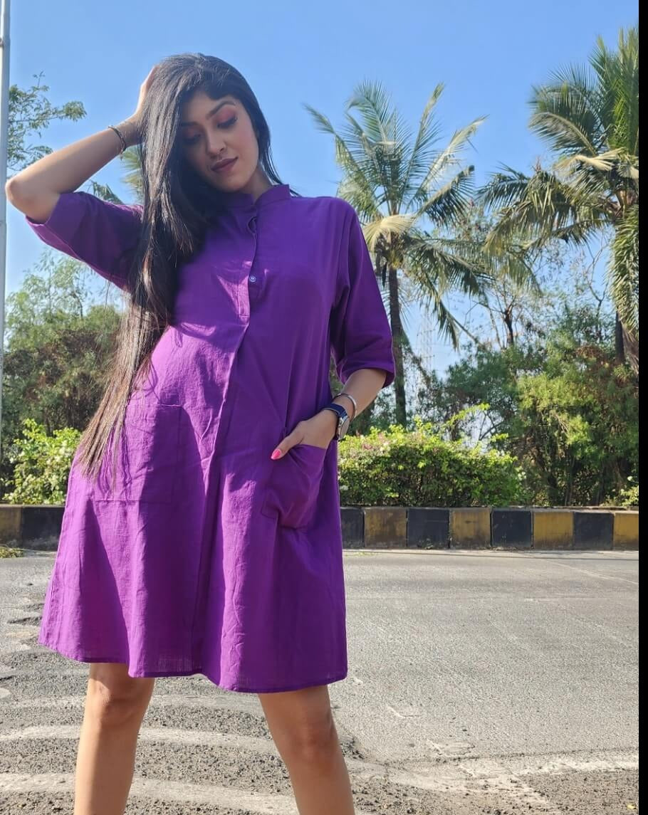 Khaadi Short Dresses Purple