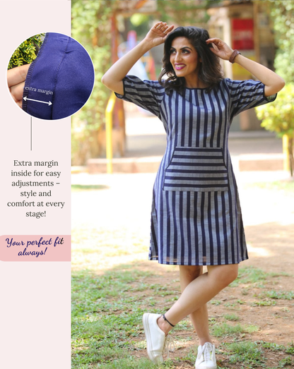 Striped Navy Dress