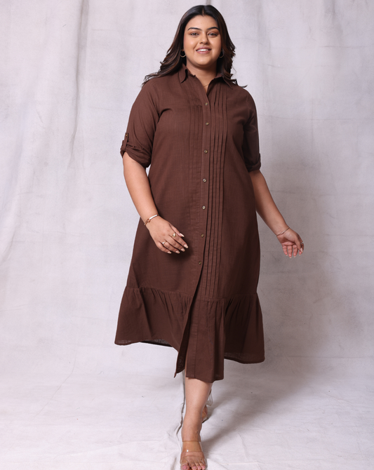 The Ease Dress-Cocoa