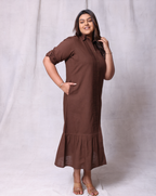 The Ease Dress-Cocoa