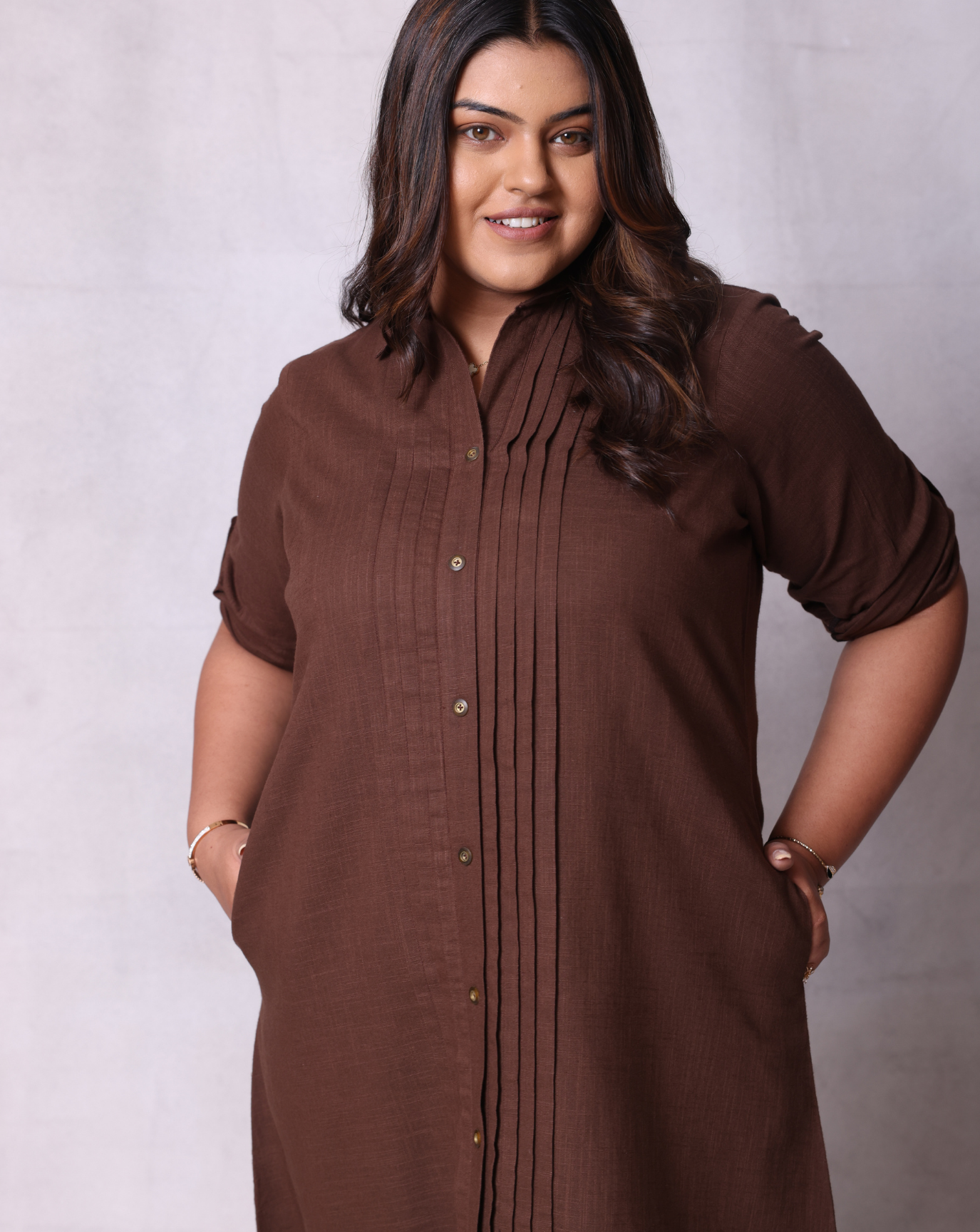 The Ease Dress-Cocoa