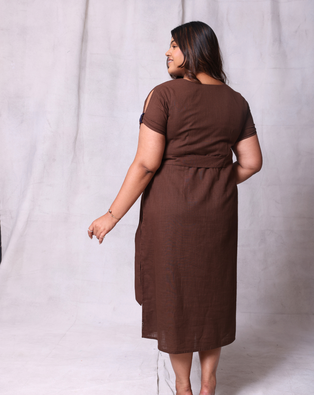 The Dual Dress-Navy/Brown