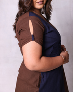 The Dual Dress-Navy/Brown