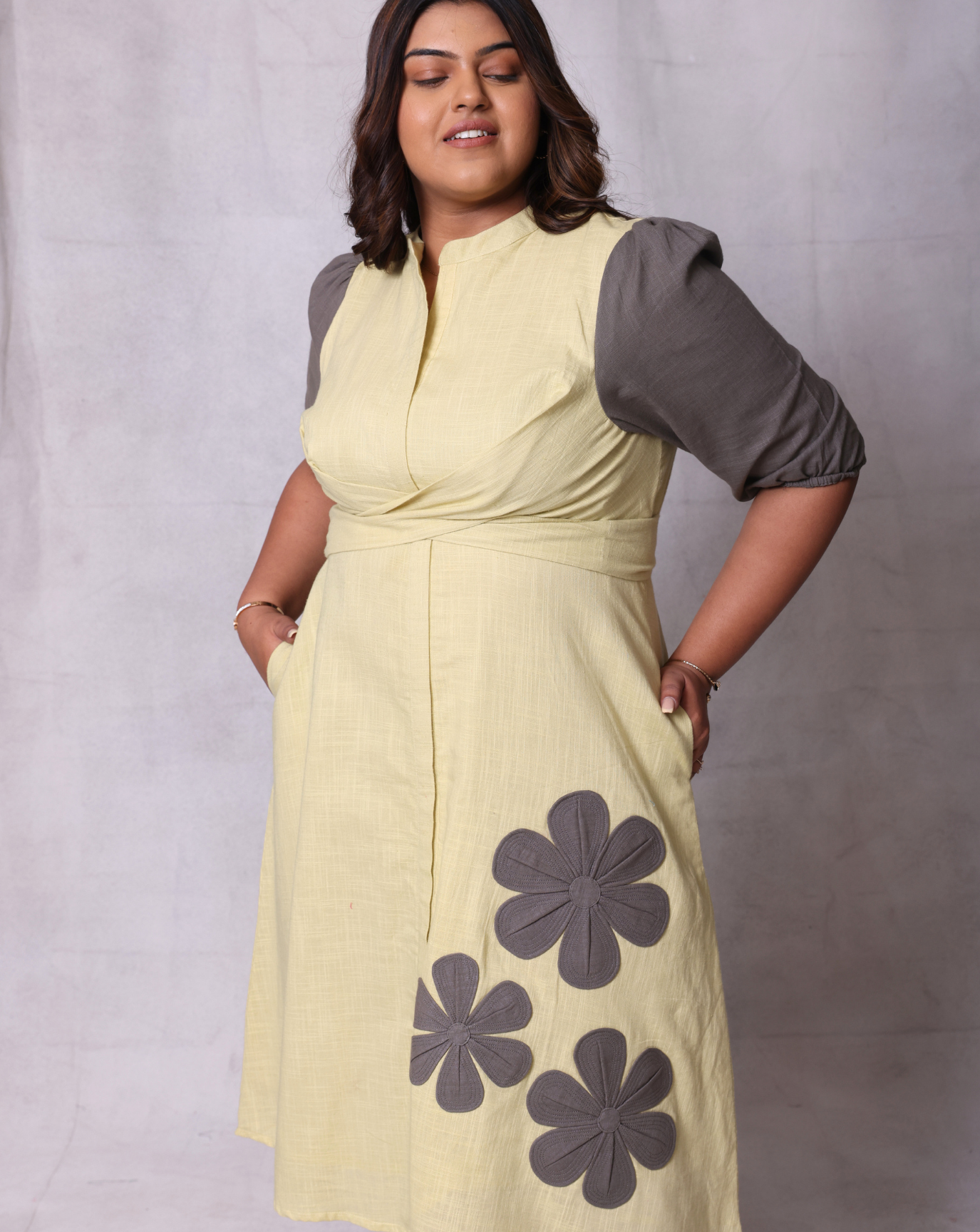 Yellow Bloom Short Dress