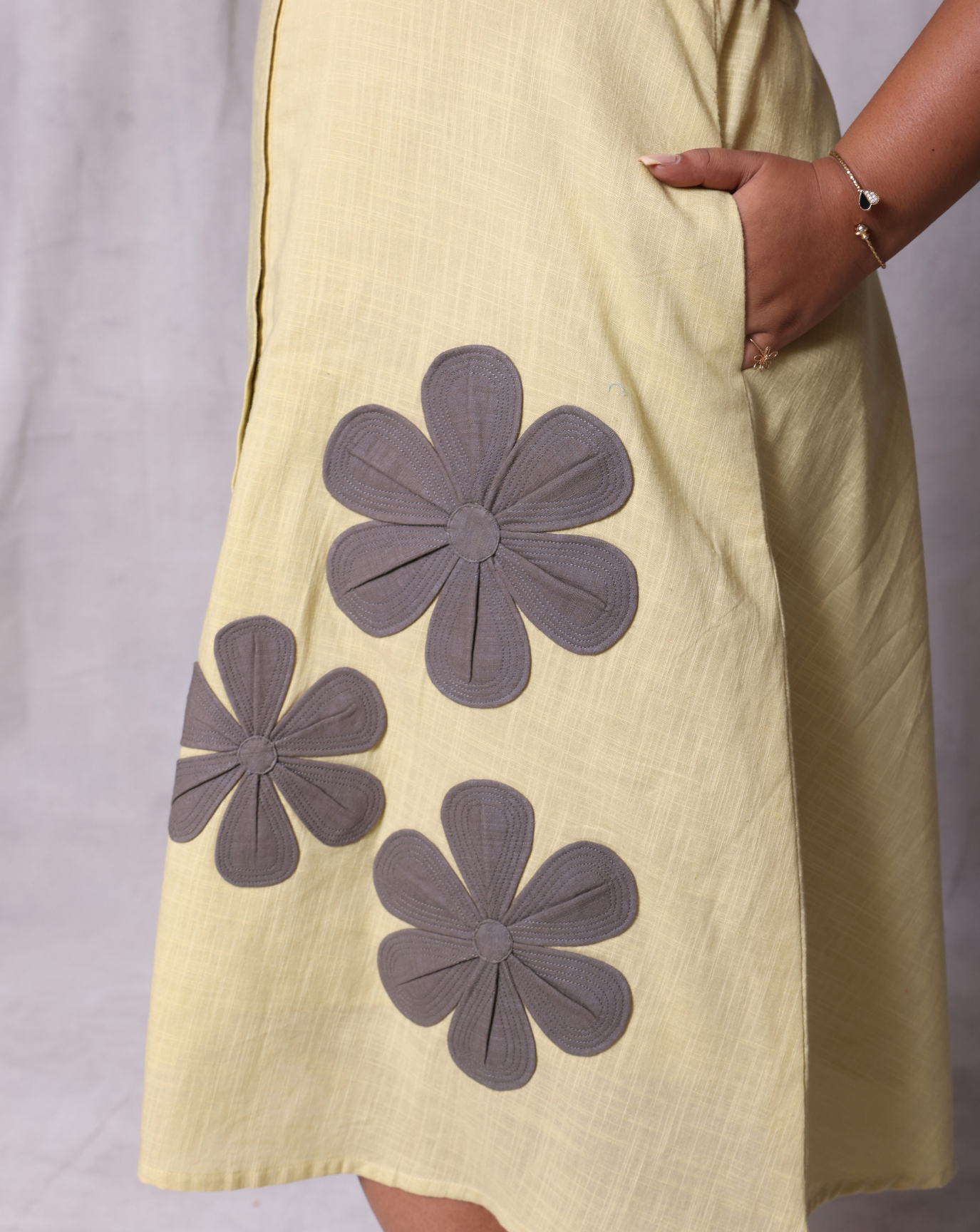 Yellow Bloom Short Dress