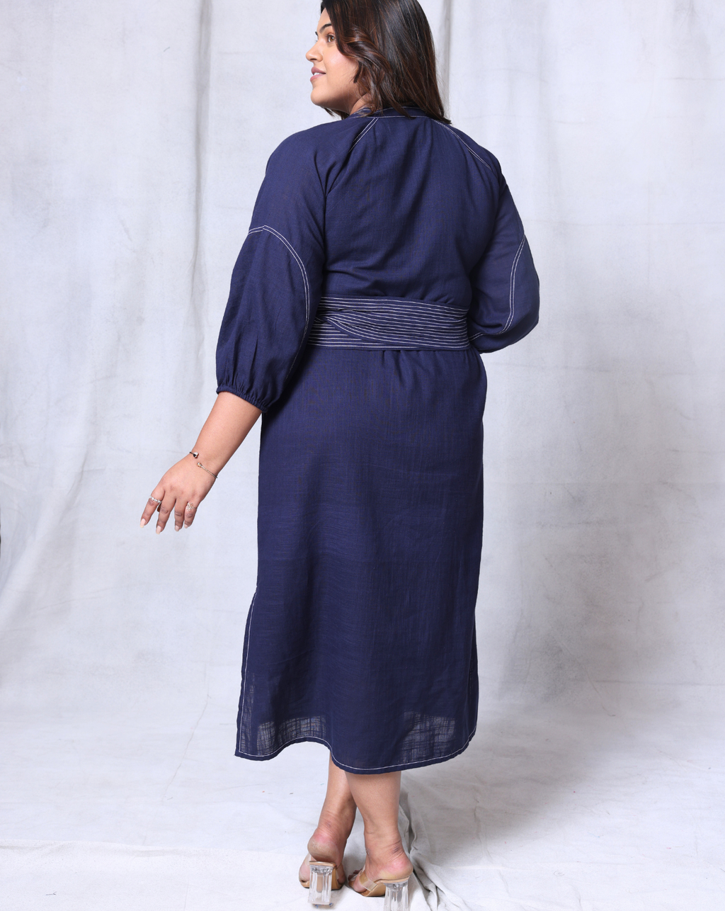 Not So Denim Dress-Navy