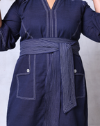 Not So Denim Dress-Navy