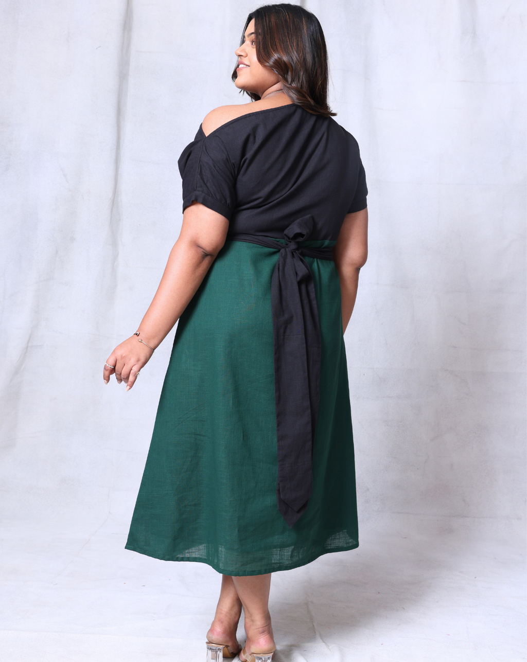 Green Rooted Midi Dress