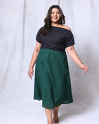 Green Rooted Midi Dress