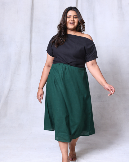 Green Rooted Midi Dress