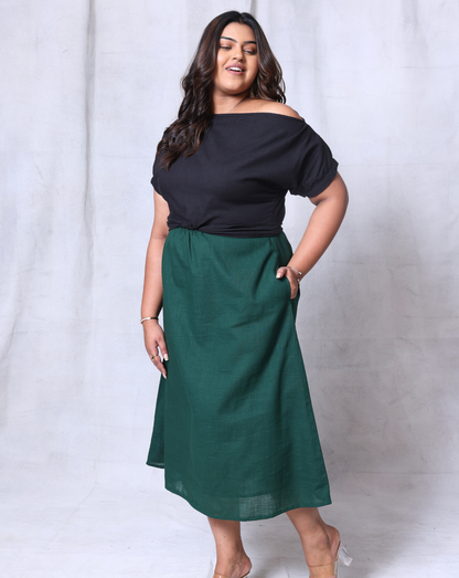 Green Rooted Midi Dress