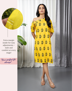 Yellow Pinjra Short Dress