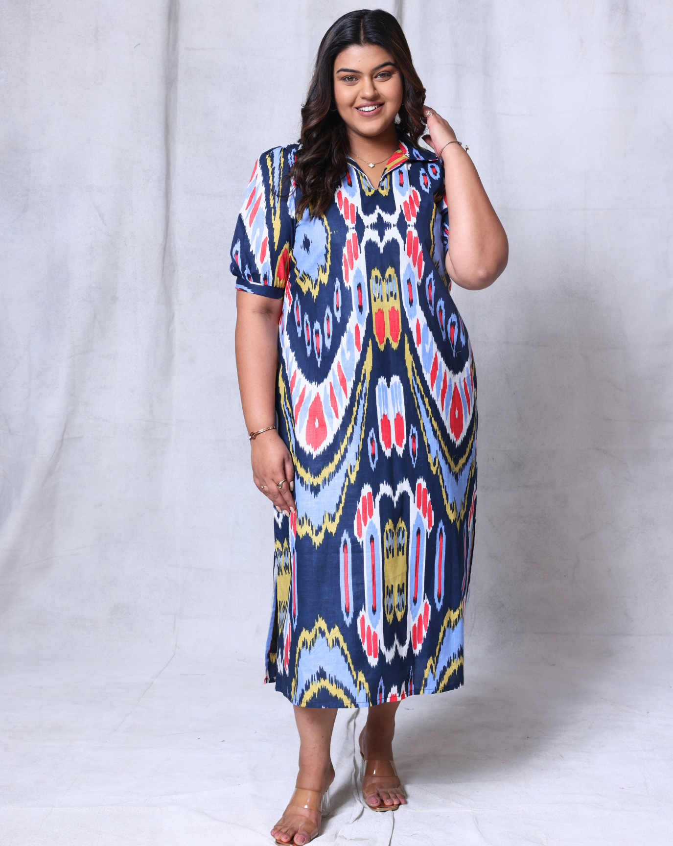 Free Spirit Long Dress-Indigo