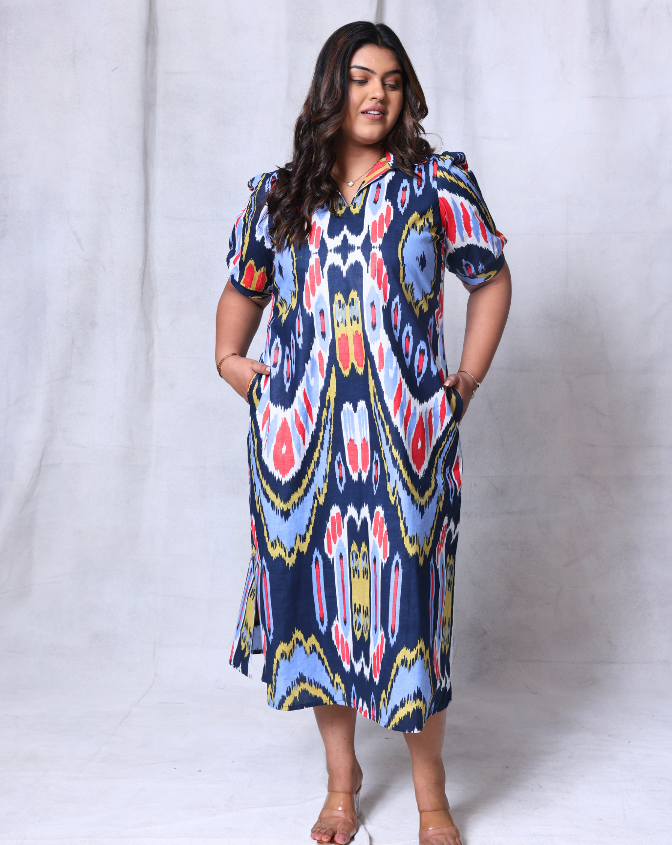 Free Spirit Long Dress-Indigo