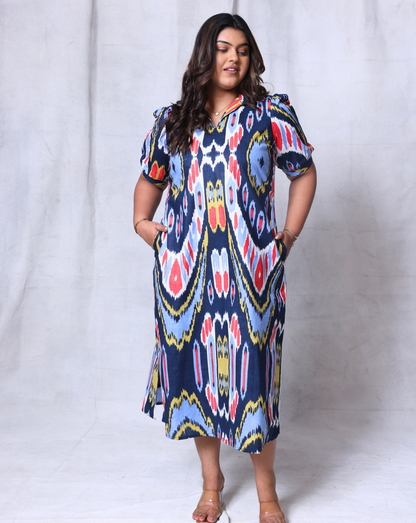 Free Spirit Long Dress-Indigo