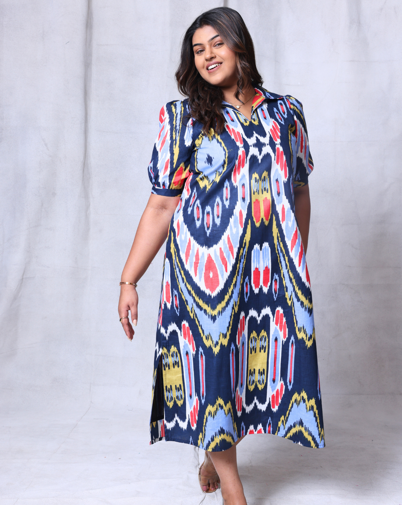 Free Spirit Long Dress-Indigo