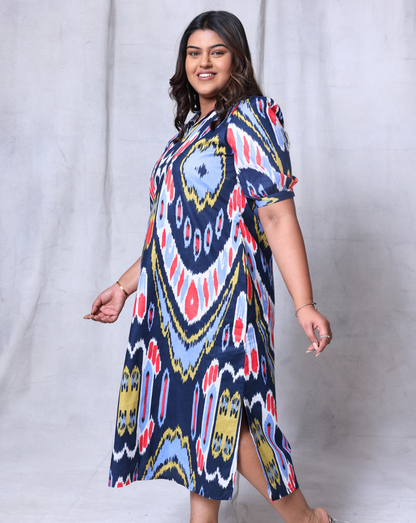 Free Spirit Long Dress-Indigo