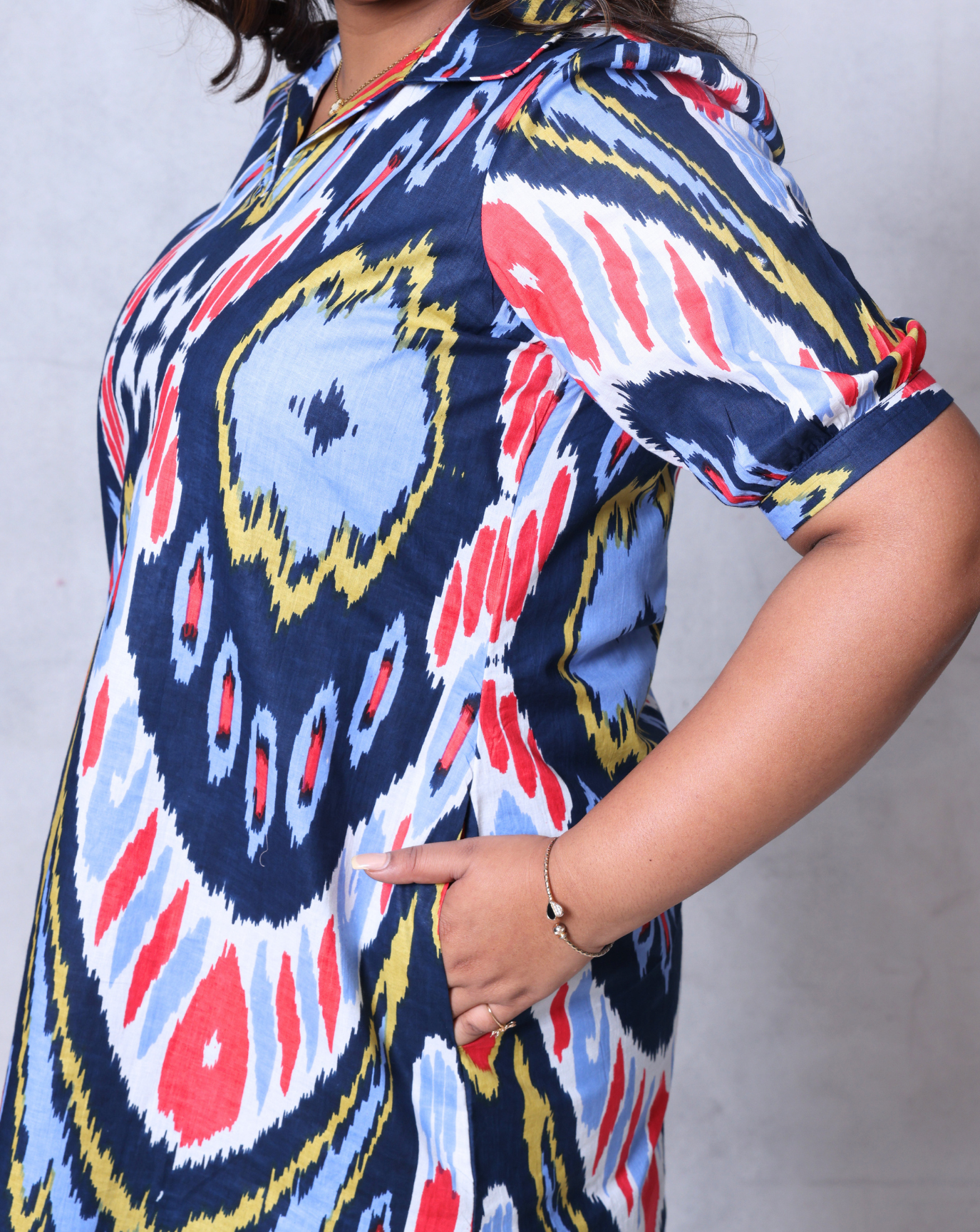 Free Spirit Long Dress-Indigo
