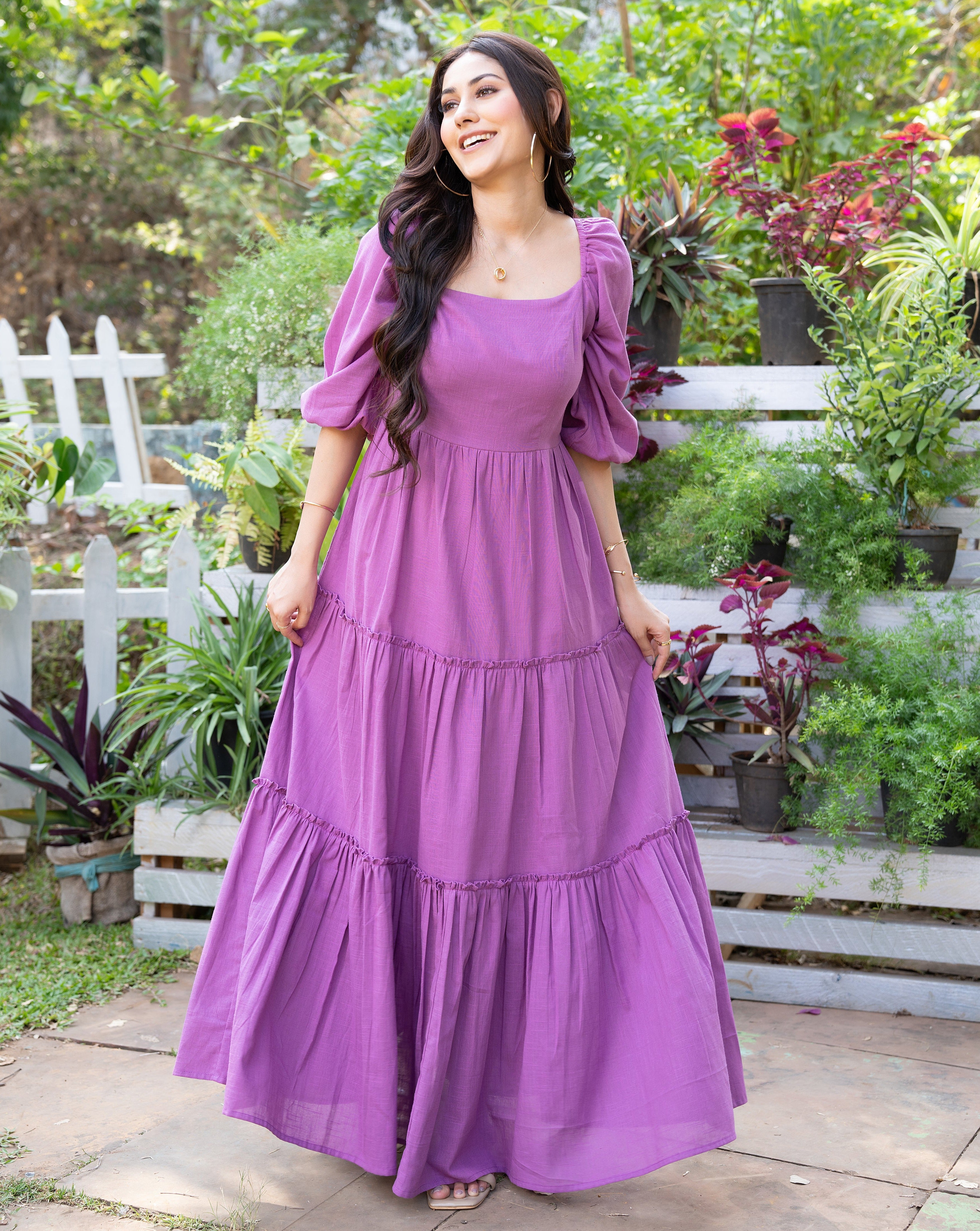 purple haze dress Tadashi Shoji Sagamore Ribbon Flower Embellished Gown