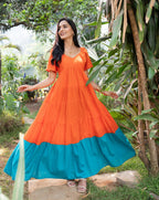 Sunset Blue Long Dress