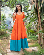 Sunset Blue Long Dress