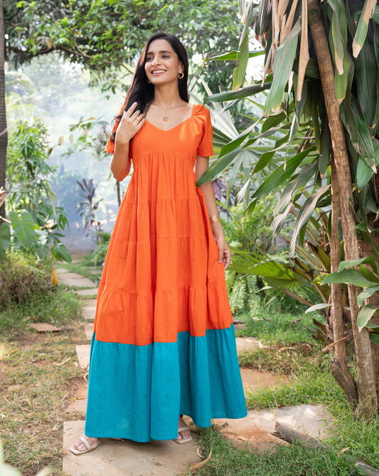 Sunset Blue Long Dress
