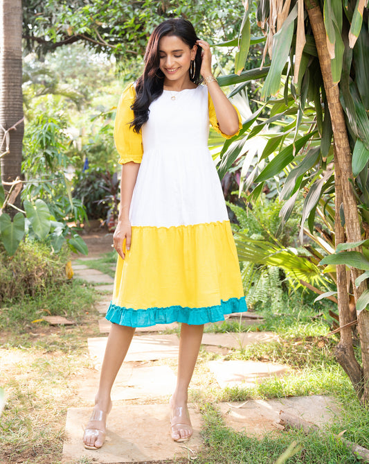 Vanilla Lemon Cotton Dress